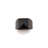 Durable men's crystal ring made from stainless steel, includes lifetime warranty for protection against tarnish and rust.