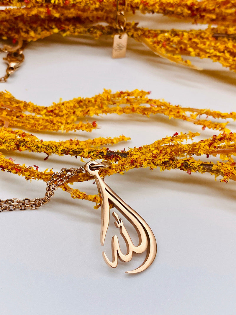 Premium Tear Drop Allah Pendant Necklace |Kids