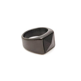 Thin 2-3mm stainless steel crystal ring for men, a stylish and lightweight addition to any collection.