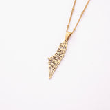 Women's Palestine Map Necklace | Symbolic & Stylish Jewelry in Gold, Rose Gold, and Silver