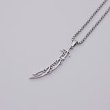 Men’s Stainless Steel Sword Pendant Necklace - Trendy Sword Chain Necklace