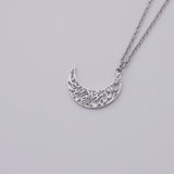 Sabr Crescent Moon Necklace for Kids - 18K Gold-Plated Islamic Jewelry