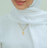 Elegant Allah Leaf Necklace for Women - Faith-Inspired Pendant Jewelry