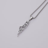 Men's Palestine Map Necklace - Heritage Symbol in Black and Silver