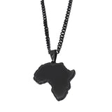 Men’s Africa Flag Necklace – Statement Jewelry in Black & Silver