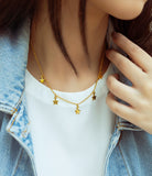 Minimalist Star Choker Necklace for Women – 18K Gold-Plated with Adjustable Chain