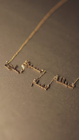 Triple Name Custom  Arabic Necklace 18K Gold Plated Necklaces