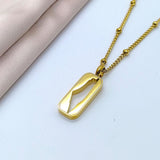 Gold Plated Palestine Tag Necklace for Women - Stainless Steel Pendant, 22-inch Chain, Hypoallergenic Design