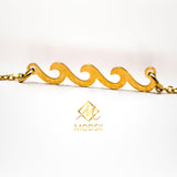 Gold-Plated Wave Anklet for Women – Elegant Beach-Inspired Minimalist Jewelry