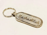 Alhamdulillah, Subhanallah & Mashallah Keychain - Silver Chrome Finish