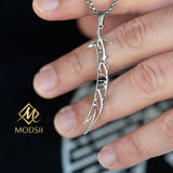 Men’s Stainless Steel Sword Pendant Necklace - Trendy Sword Chain Necklace