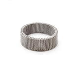 Mesh Ring for Men | Modern Stainless Steel Fashion Ring | Unique Design