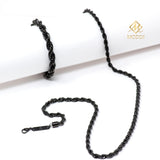 Men’s Gold-Plated Rope Chain Necklace - Classic Rope Chain for Men