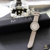 Gray Leather Ayatul Kursi Watch – Men's Series II with Islamic Inscription