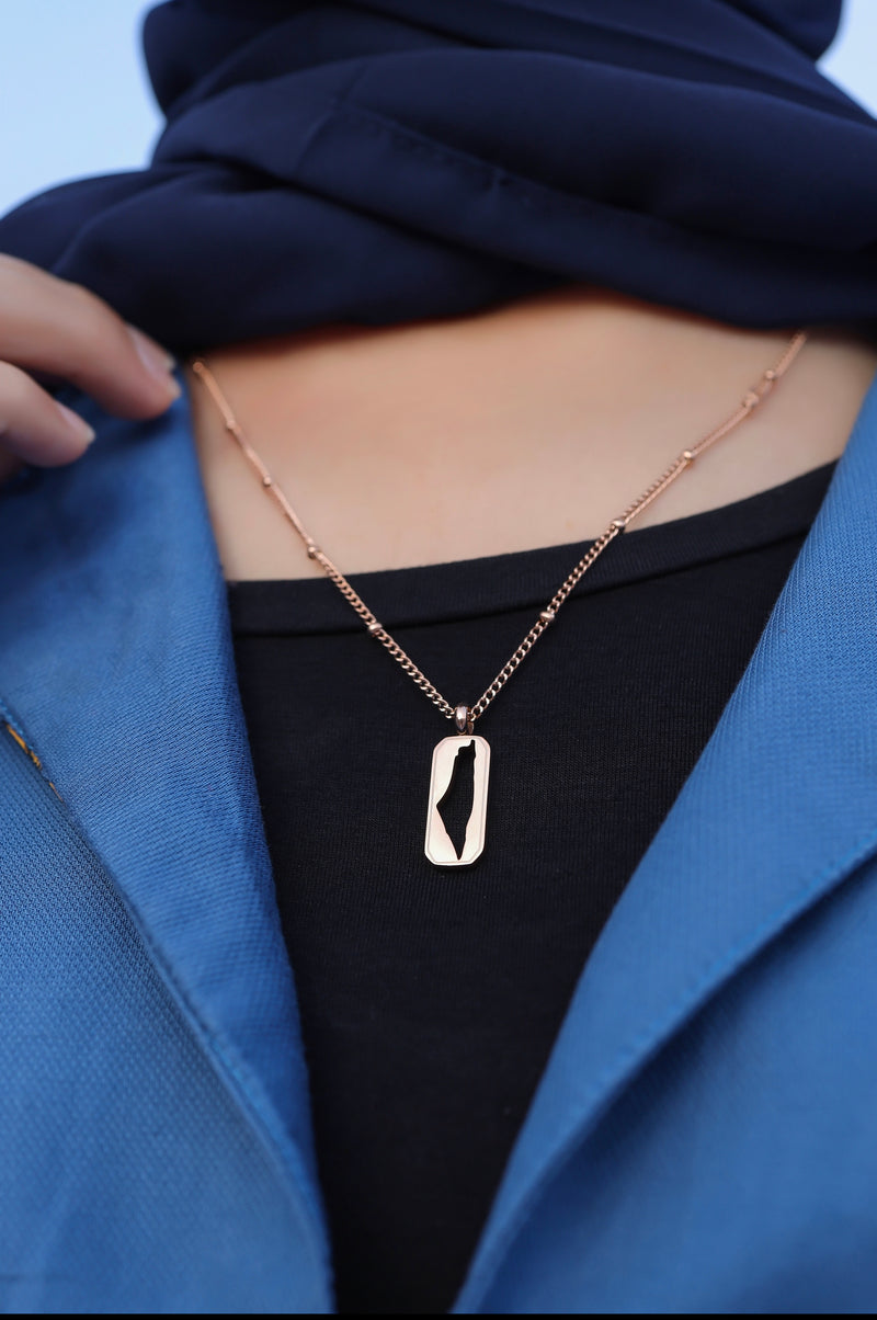 Palestine Tag Necklace | Women