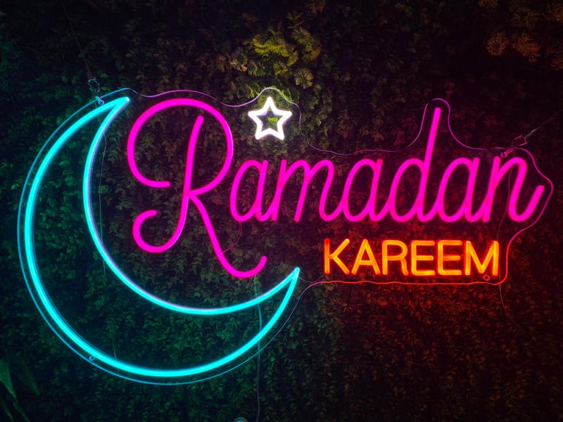 1 Pc, À Piles Or Ramadan Métal Lune Lampe À LED Ramadan Kareem