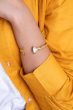 Zircon Love Cuff Bracelet for Women | 18K Gold-Plated Adjustable Bangle