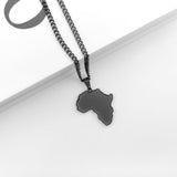 Men’s Africa Flag Necklace – Statement Jewelry in Black & Silver