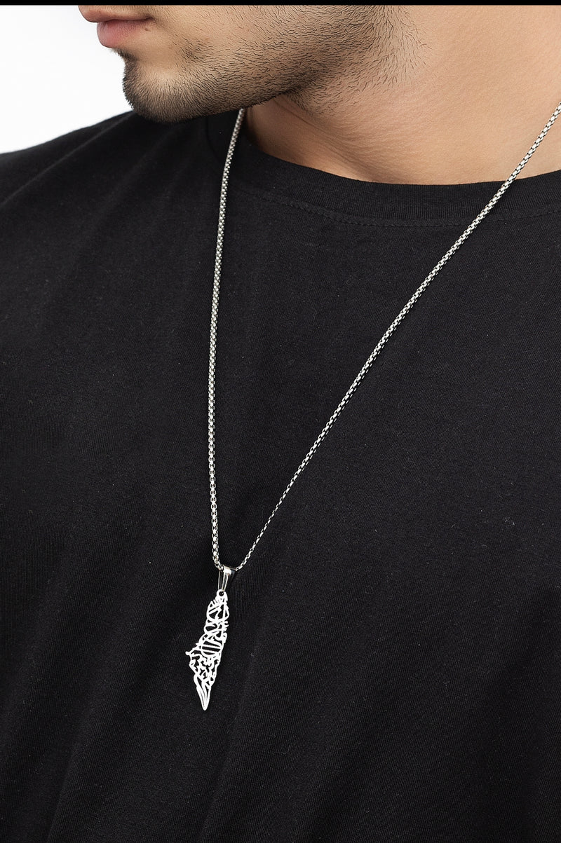 Palestine Map Necklace | Mens