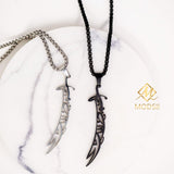 Men’s Stainless Steel Sword Pendant Necklace - Trendy Sword Chain Necklace