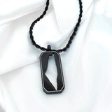 Men's Palestine Tag Necklace - Flag Design in Stainless Steel, 23-inch Necklace, Hypoallergenic for Sensitive Skin