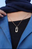 Palestinian Tag Necklace for Women - Stainless Steel, 18K Gold Plated Pendant, 22-inch Chain, Hypoallergenic
