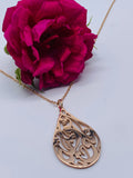 Personalized Arabic name necklace, custom 18K gold-plated, available in rose gold and silver, stylish and meaningful accessory with lifetime warranty.