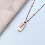 Women's Palestine Tag Necklace - Gold & Silver Stainless Steel, 16-inch Chain, Hypoallergenic Material