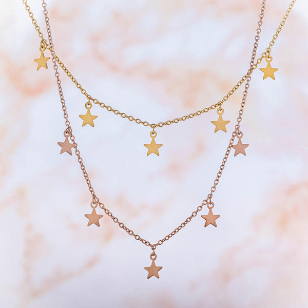 Women’s Star Choker Necklace – Elegant 18K Gold-Plated Minimalist Design